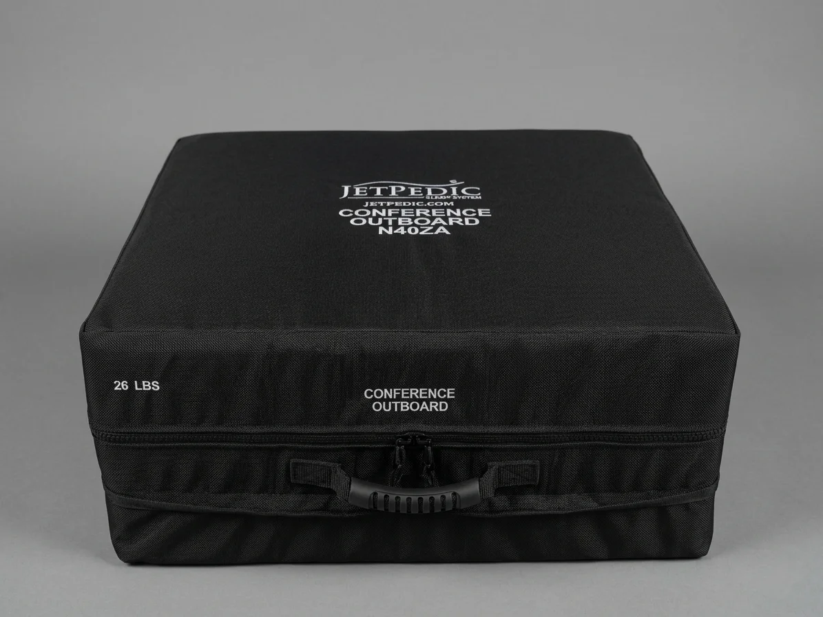 custom jet mattress conference outboard bag